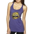 thumbnail image 1 of Softball Mom Animal Print Girl Sports Tri-Blend Racerback Tank Top, Purple Rush, X-Large, 1 of 5