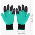 thumbnail image 2 of Guantes de Jardinería con Garras en los Dedos, Látex Impermeable y Antipinchazos, Talla Única, Verde, 2 of 7