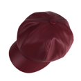 thumbnail image 2 of Minzimin Womens PU Leather Newsboy Cap 8 Panel Paperboy Newsie Cap Bakerboy Beret Cabbie Hat, 2 of 7