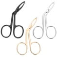 thumbnail image 1 of 3 pinzas de acero inoxidable para cejas, pinzas oblicuas para cejas, herramientas de belleza para mujeres (color acero dorado y negro), 1 of 5