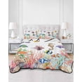thumbnail image 2 of Quilt King Size Bedding Set, Seahorse Coastal Reversible Summer Quilt 3 Pieces, Nautical Ocean Summer Beach Coral Shell Sea Lightweight Bedspreads Coverlets with 2 Pillow Shams for All Seasons, 2 of 5