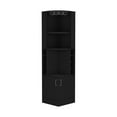 thumbnail image 2 of Wooden Cabinets, Corner Bar Cabinet Atanasio, Living Room, Black, Black Living Room Cabinets,Particle Board Cabinets With Doors, Furniture Primary Living Space Cabinets, 2 of 8