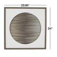 thumbnail image 4 of 24" x 24" Brown Geometric 3D Twisted Ribbon Shadow Box with White Border, by DecMode, 4 of 13