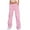 Pink, variant on QATAINLAV Sale Of The Day Cargo Pants for Women Solid Casual High Waisted Jeans Baggy Wide Leg Pants Y2K Streetwear with Multi Pockets Army Green L