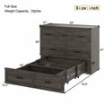 thumbnail image 2 of Harper & Bright Designs Full Size Murphy Bed, Murphy Bed Full with Charging Station with Large Storage Drawer, Foldable Wall Beds for Guest Room, Gray, 2 of 12