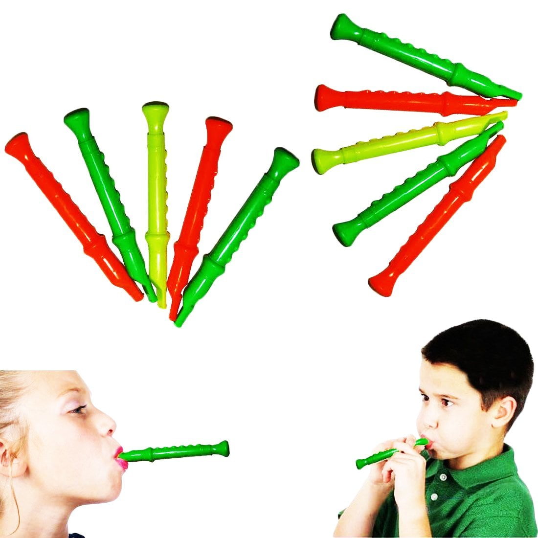 Dazzling Toys Perfect Party Favor 5 ½ Inch Whistles 12 Pack