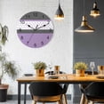 thumbnail image 4 of Wall Clock 14 Inch Retro Morocco Striped Pattern Round Silent Decorative Wall Clocks Battery Operated for Living Room Bedroom Kitchen Classroom Decor, Lavender Purple,Large, 4 of 7