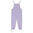 thumbnail image 4 of WUXIAN Toddler Girls Summer Sleeveless Jumpsuit Solid Color Casual Romper With Thin Straps Tapered Legs And Pockets Comfortable Playwear For And Kids Relaxed Fit Streetwear, 4 of 8
