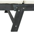 thumbnail image 5 of Safavieh Tandra Acacia Wood/Polyester Outdoor Daybed in Dark Slate Gray/Beige, 5 of 6