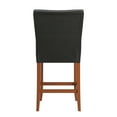 thumbnail image 5 of Weston Home Achillia Tufted High Back Counter Height Stools, Set of 2, Dark Brown, 5 of 8