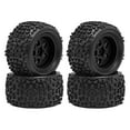 thumbnail image 2 of Kuntesetty 4 Pieces 1/18 RC Car Wheels and Tires Durability Accessories for Typhon Grom Black, 2 of 9