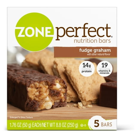 ZonePerfect Nutrition Snack Bar, Fudge Graham, 14g Protein, 5 (Best Meal Replacement Bars For Men)