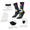 thumbnail image 4 of Bingfone Colorful Mexican Flower Print Compression Socks for Women and Men Long Socks for Running Athletic Cycling Nurse, 4 of 6