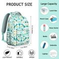 thumbnail image 3 of Blossom Print School Backpack - Waterproof Lightweight Bookbag with Padded Straps, 3 of 3