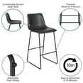 thumbnail image 5 of Flash Furniture Reagan 30" LeatherSoft Bucket Style Barstools with Footrest, Set of 2, Gray, 5 of 15
