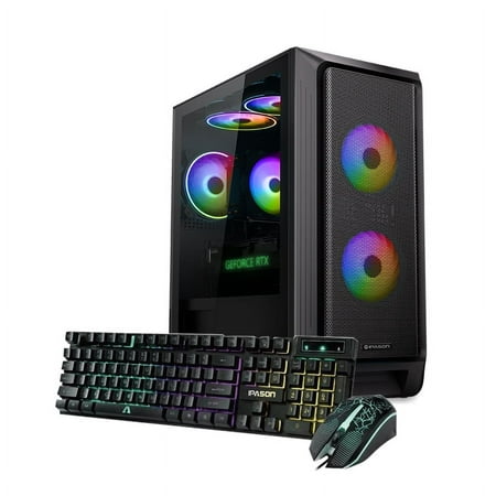 IPASON Diy Gaming Desktop PC Computer, Intel i5-12400F , GeForce RTX 3050 , 16GB DDR4 , 500G SSD, Windows 11 Home