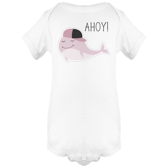 Ahoy! Whale With Cap Bodysuit Infant -Image by Shutterstock, Newborn