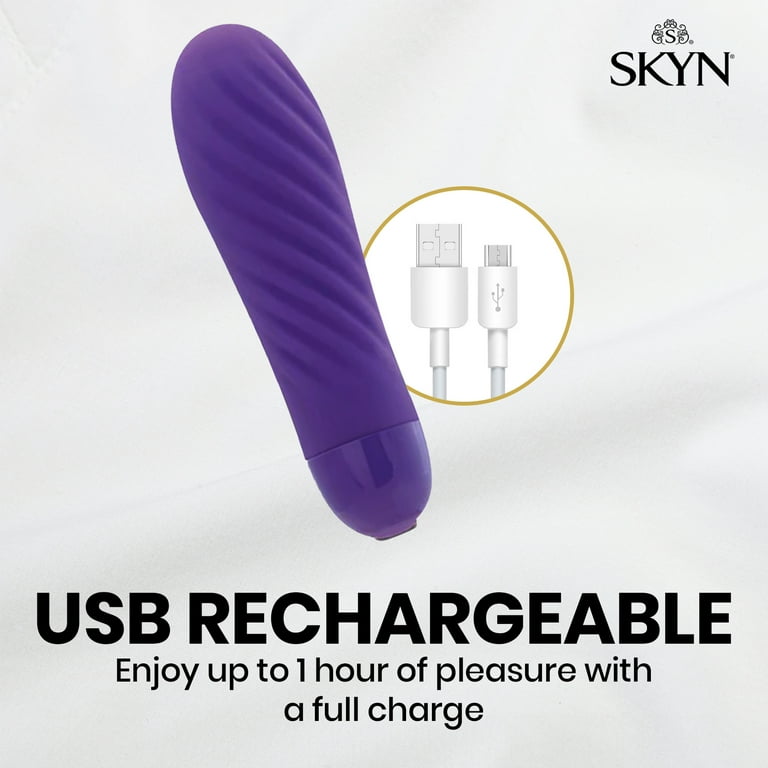 SKYN Shiver Bullet Massager Vibrator, 7 Speeds, Purple - Walmart.com