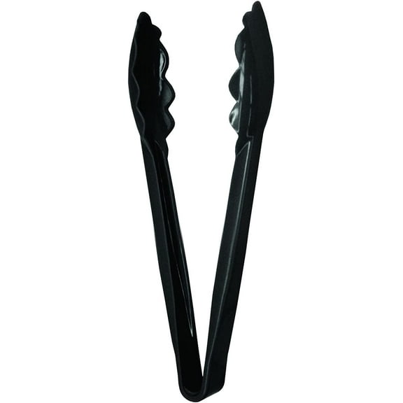 TrueCraftware - 6-Inch Scallop Grip Tong, Polycarbonate, Black Color, NSF listed
