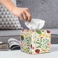 thumbnail image 6 of Gukieu Ladybug And Wild Flowers Print Leather Tissue Box, PVC Waterproof Velcro Opening and Closing Square Tissue Box Holder, Suitable for Home and Office Decoration, 6 of 7