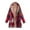 Red, variant on Herrnalise Jackets For Women Cotton And Linen Printing Hoodies For Fall Winter Fleece Jacket Casual Hooded Sweatshirts Thick Lined Shackets For Women 2024 fall Red,S