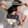 thumbnail image 3 of Altavoz Bluetooth Soundcore 3 con sonido estéreo, controladores de diafragma de titanio puro, tecnología PartyCast, BassUp, tiempo de reproducción 24 horas, resistencia al agua IPX7, aplicación para e, 3 of 5