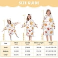 thumbnail image 4 of FORMRS Wearable Blanket Hoodie with Sleeves for Kids Cozy Flannel Sweatshirt, Watercolor Autumn Leaves, 4 of 7