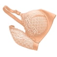 thumbnail image 4 of VISALY Front Snap Everyday Bras for Seniors Women Full Coverage Wirefree Push Up Bras Plus Size Front Closure Bralettes Soft Cup T-Shirt Bra Comfy No Underwire Bras with Support and Lift Khaki S, 4 of 6