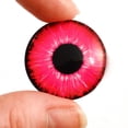 thumbnail image 4 of Bright Neon Pink Glass Eyes, 4 of 9