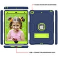 thumbnail image 4 of Tarise for Apple iPad 10.2" Case 9th/8th/7th Generation (2021/2020/2019) with Foldable Kickstand Hard Back Shockproof Shell Silicone Heavy Duty Rugged Protective Hybrid Slim Stand Cover, Navy + Green, 4 of 7