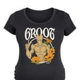 thumbnail image 3 of Marvel Guardians of the Galaxy - Groot Peace Flowers - Maternity Scoop Neck Graphic T-Shirt, 3 of 5
