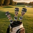 thumbnail image 3 of Yuyamidu Aztec Highland Cow Golf Club Head Covers Driver Headcover Hybrid Headcover Fairway Wood Head Covers PU Leather for Golf Clubs, 3 of 8