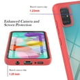 thumbnail image 6 of Case for Samsung Galaxy A51 with Built-in Screen Protector, Hybrid Rugged Full Body Drop Protection Shockproof Anti-Scratch Transparent Clear PC Back Phone Cover, Red, 6 of 6