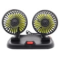 thumbnail image 2 of AUTOXBERT 2-Speed Car Vehicles Fan 360° Adjustable Dual Head 12V Cooling Portable Auto Van Air Cooler Black, 2 of 10