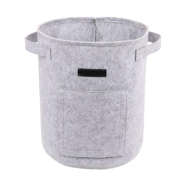 Bolsa de cultivo de patatas transpirable y ventana de cosecha con asa Bolsa de cultivo de jardín para Gris claro