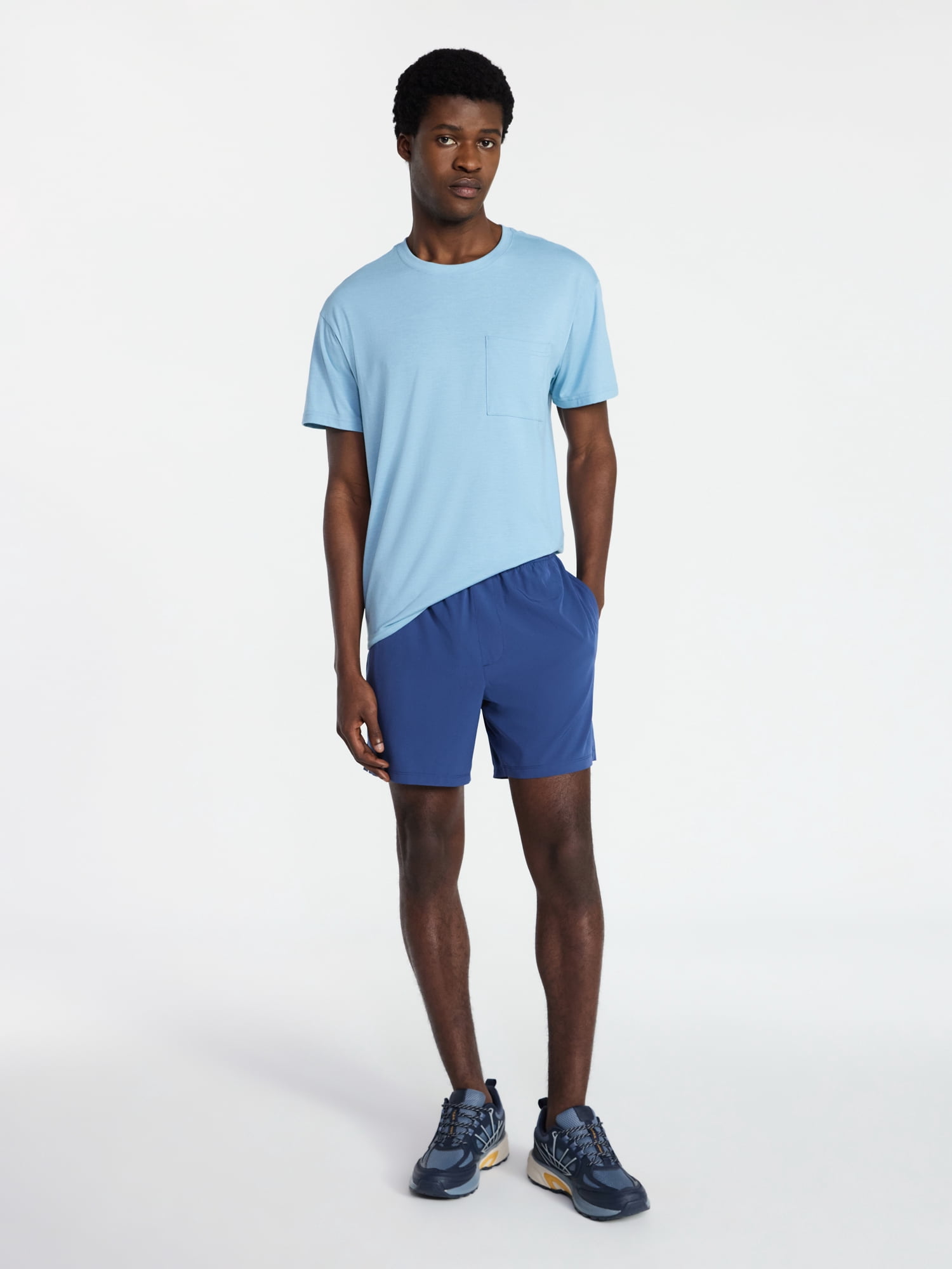 Athletic Works Men's and Big Men's Tri Blend Pocket Tee, Sizes XS-4XLT