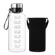 thumbnail image 1 of Botella de agua de vidrio RNCKUUE 1.9L con tapa y funda de bambú, 1 of 6