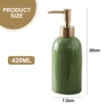 thumbnail image 2 of Simple Style Soap Dispenser Refillable ceramic emulsion bottle liquid organic soap dispenser - green, 2 of 5