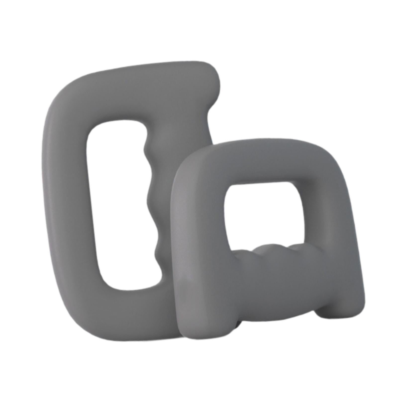 Dualoai 2Pcs Dumbbells Dumbbells Set Nonslip Ergonomic Hand Weights for Cardio Exercise Gray 1KG