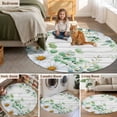 thumbnail image 5 of Eucalyptus Leaves Round Area Rug 7Ft Washable Circle Rugs for Dorm Laundry Room, Daisy Spring Floral Botanical Wooden Non-Slip Carpet Floor Mats Indoor Outdoor Carpet Runner Aesthetic Home Decor, 5 of 8