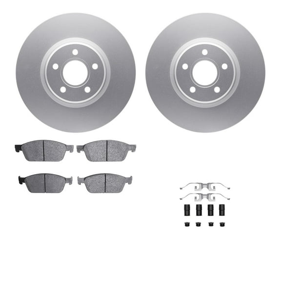 Dynamic Friction Company Front Geospec Brake Rotors with 5000 Advanced Brake Pads includes Hardware 4512-99068