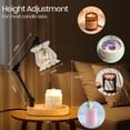 thumbnail image 3 of LOFTER-PRO Candle Warmer Lamp with Timer, Dimmable, Adjustable Height, Electric Top Down Melting for All Jar Candles, Home Decor Wax Melter Light, Includes 2 Halogen Bulbs, Flower, 3 of 9