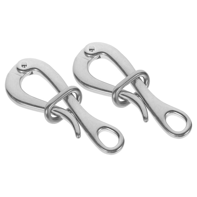 Raindrops 2Pcs Quick Release Boat Hook Stainless Steel Lightweight Portable for Outdoor and Life Rafts Use