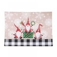 thumbnail image 1 of Christmas Buffalo Check Classic Plaid Placemat,Santa Claus Printed Placemats for Dining Table Linen Cotton Heat-Insulation Placemat for Holiday Xmas Party Table Decorations, 1 of 4
