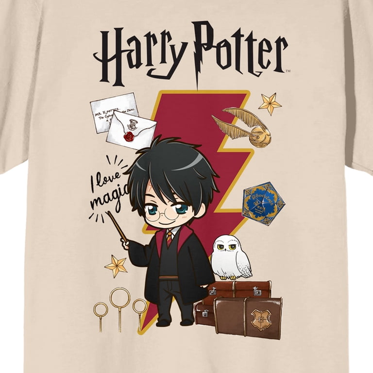 Harry Potter Kanji Lightning Bolt Art Crew Neck Short Sleeve