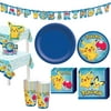 Party City Pokémon Classic Birthday Party Tableware Supplies for 8 Guests, Include Plates, Napkins, and Decorations