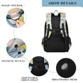 thumbnail image 4 of FORMRS Unisex School Backpack 17" Student Travel Bag with Laptop Compartment, Blue Floral Wave, 4 of 7