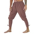 thumbnail image 1 of Men's Ankle Banded Pants Medieval Viking Navigator Pirate Costume Trousers Renaissance Gothic Pants Plus SizeXL, 1 of 3