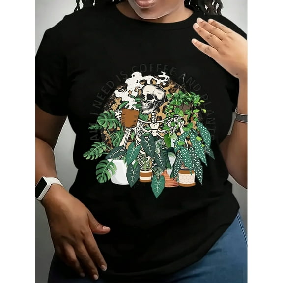 Skeleton Plant Shirt, Plant Lady T-Shirt, Gardening Shirt, Plant Mom Shirt, Gardening Shirt, Plant Mom Shirt,Plant Gift, Plant Lover Shirt