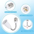 thumbnail image 4 of Extensor de Socket de Luz Uxcell de 7.9 pulgadas E26/E27, Extensión de Socket de Bombilla para Lámparas de Base de Tornillo Mediana, Blanco, 4 of 6